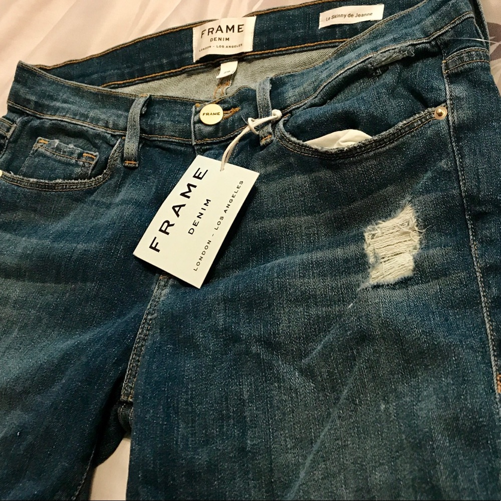 FRAME Le Skinny de Jeanne distressed ripped NWT